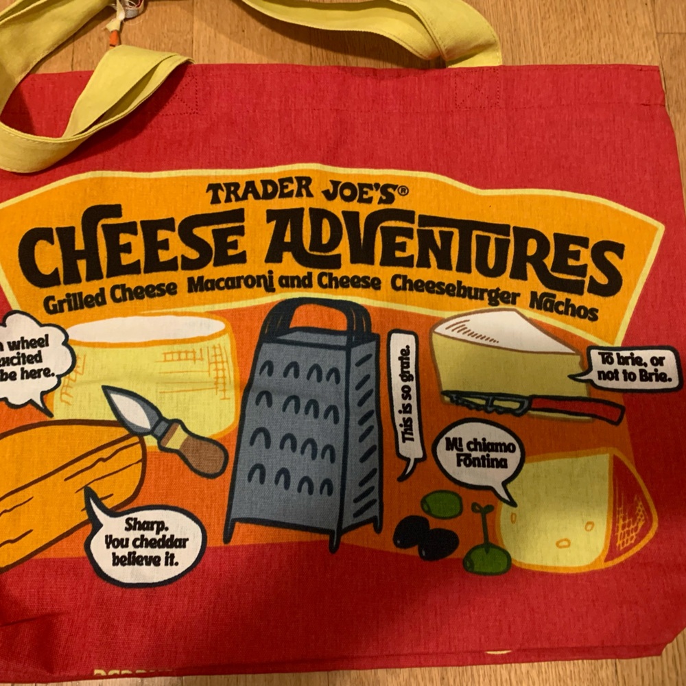 NEW! Trader Joe’s CHEESE EXPERIENCE reusable heavy cotton bag